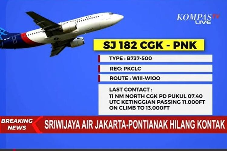 Kepulauan Seribu, KNKT, SJ182, Sriwijaya Air