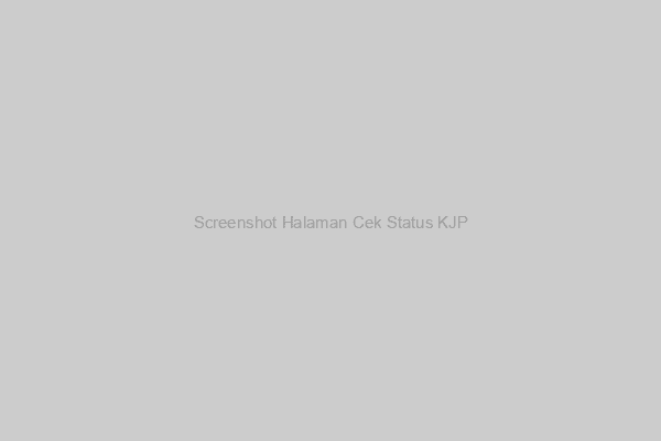 Screenshot Halaman Cek Status KJP
