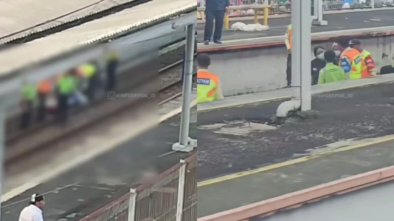 kecelakaan, krl, depok