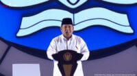 Prabowo Subianto, Hari Guru, korupsi berhenti, pemerintahan bersih, kualitas hidup, Kabinet Merah Putih, Jakarta Velodrome, tindak tegas, rakyat Indonesia, stop penyelewengan.