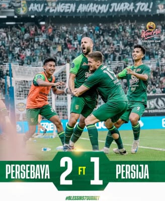 Persebaya menang, Persebaya vs Persija, Liga 1 2024, Mohammed Rashid gol, kemenangan Persebaya, Flavio Silva