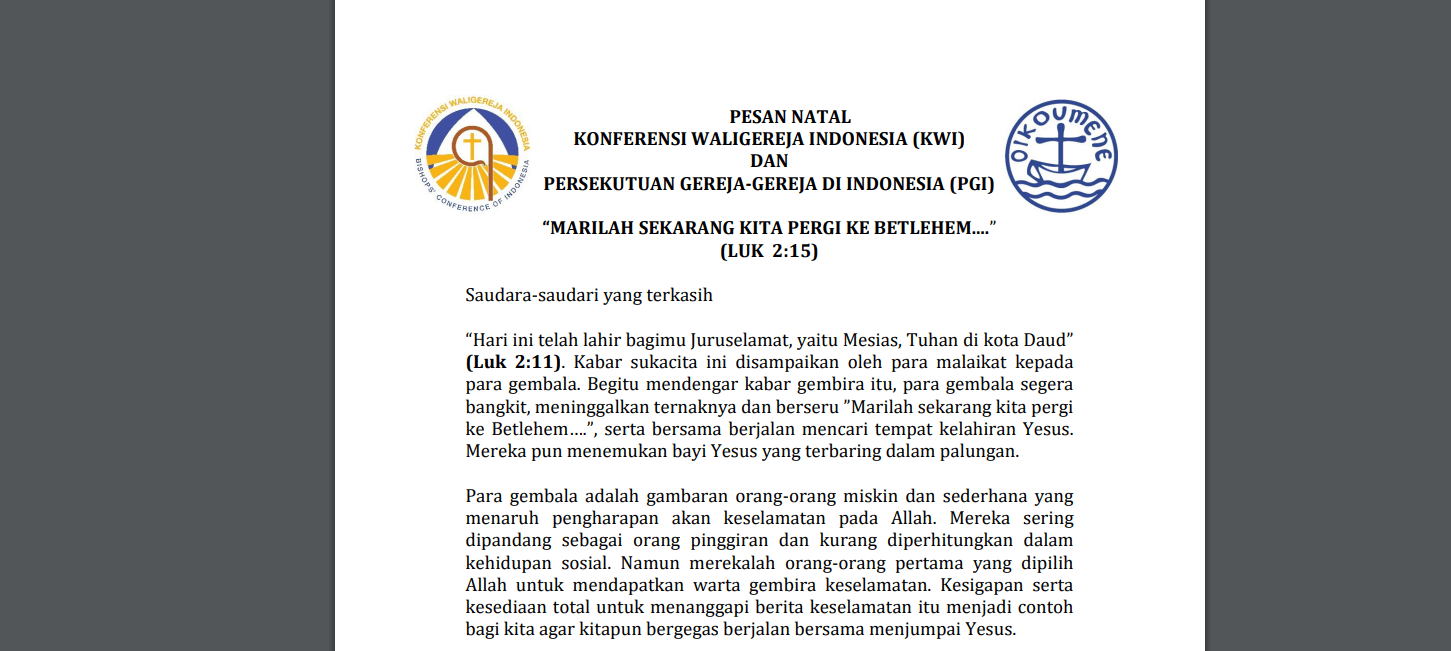 Tema Natal 2024, PGI dan KWI, Natal Nasional 2024, Betlehem tempat kelahiran Yesus, arti Natal bagi umat Kristiani, ajakan merenungkan Natal, PESAN Natal 2024, Tema Natal Bersama 2024, Makna Natal 2024, KWI PGI, PGI KWI, Tema Natal PGI, Tema Natal KWI