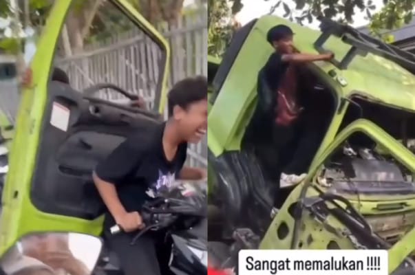 Perusakan truk, aksi warga, tabrak bocah, truk tanah, viral Tangerang, warga ngamuk, suku cadang, kecelakaan truk, pengemudi tersangka, tabrakan Teluknaga, aksi amuk, kejadian viral