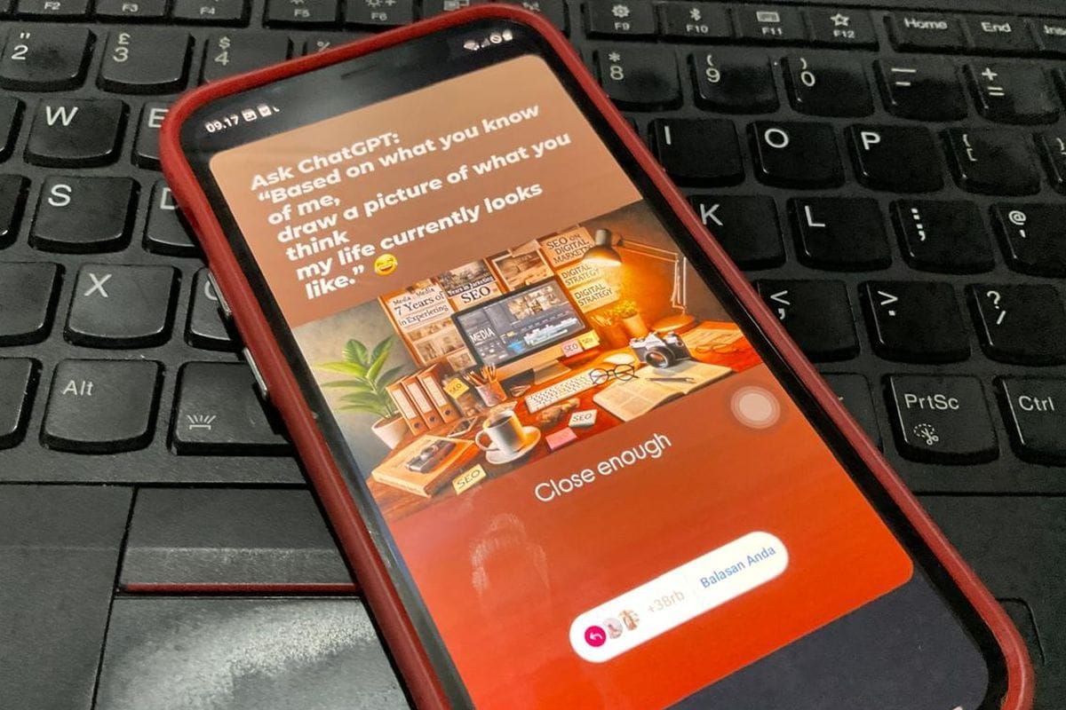 ask chat gpt, based on what you know of me, cara ikut tren, ChatGPT gambar, gambar AI, gambar karakter, Instagram Stories, karakter AI, karakter ChatGPT, kepribadian pengguna, stiker Add Yours, Tren ChatGPT, Tren Instagram, Tren Viral