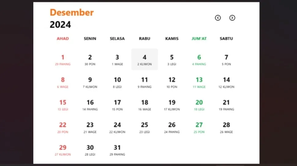 12 desember kalender jawa, kalender jawa, Kalender Desember 2024, Pasaran Jawa, Pasaran Pon Kamis, Libur Nasional Desember, Hari Besar Desember, Kalender Jawa 2024, Tanggal Merah Desember, Hari Bhakti Transmigrasi, Hari Natal 2024, Libur Cuti Bersama, Pasaran Jawa Kamis Pon, Kalender Masehi Jawa, Desember 2024 Pasaran, Hari Nasional Desember, Cuti Bersama Natal, Kalender Jawa 12 Desember, Neptu Kamis Pon, Hari Keberuntungan, Hari Naas, Weton Kamis Pon, Perhitungan Weton, Keberuntungan Kamis Pon, Arah Keberuntungan, Arah Pantangan, Hari Naas 12 Desember, Petunjuk Arah Keberuntungan, Perhitungan Neptu, Hari Naas Weton, Keberuntungan 12 Desember, Kamis Pon 2024, Petunjuk Hari Kamis, Hari Keberuntungan Jawa, Weton Hari Naas, Arah Keberuntungan Jawa