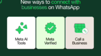WhatsApp Business, fitur AI Meta, verifikasi Meta, pesan pemasaran, panggilan telepon, bisnis lancar, iklan Instagram, komunikasi pelanggan, optimasi WhatsApp, pemasaran cepat, layanan efisien.
