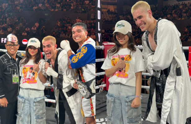 Aisar Khaled, Fuji, Sultan Malaysia, pertandingan boxing, Fadly Faisal, influencer Malaysia, konten gaya hidup, Instagram Aisar, YouTube Aisar, properti internasional, pengaruh sosial media, aksi sosial Aisar, momen interaksi, foto Fuji Aisar, fans Aisar, dukungan netizen.