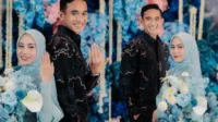 Rizky Ridho lamaran, Sendy Aulia, Timnas Indonesia, cincin lamaran, momen romantis, pernikahan 8 tahun, dekorasi biru, kebaya biru, hijab senada, komentar netizen, doa pernikahan, Timnas Indonesia rekan, lamaran Rizky Ridho.