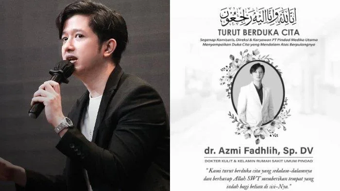 dokter Azmi, Azmi Fadhlih, penyebab meninggal, pecah pembuluh darah, dokter kulit terkenal, dokter gaul, RSU Pindad, dokter Bandung, meninggal mendadak, sakit kepala parah, dokter inspiratif, Arief Muhammad, pemakaman Azmi, dokter populer, Taman Makam Pahlawan, tips kesehatan, kehidupan dokter, Instagram dokter Azmi, Profil dokter Azmi