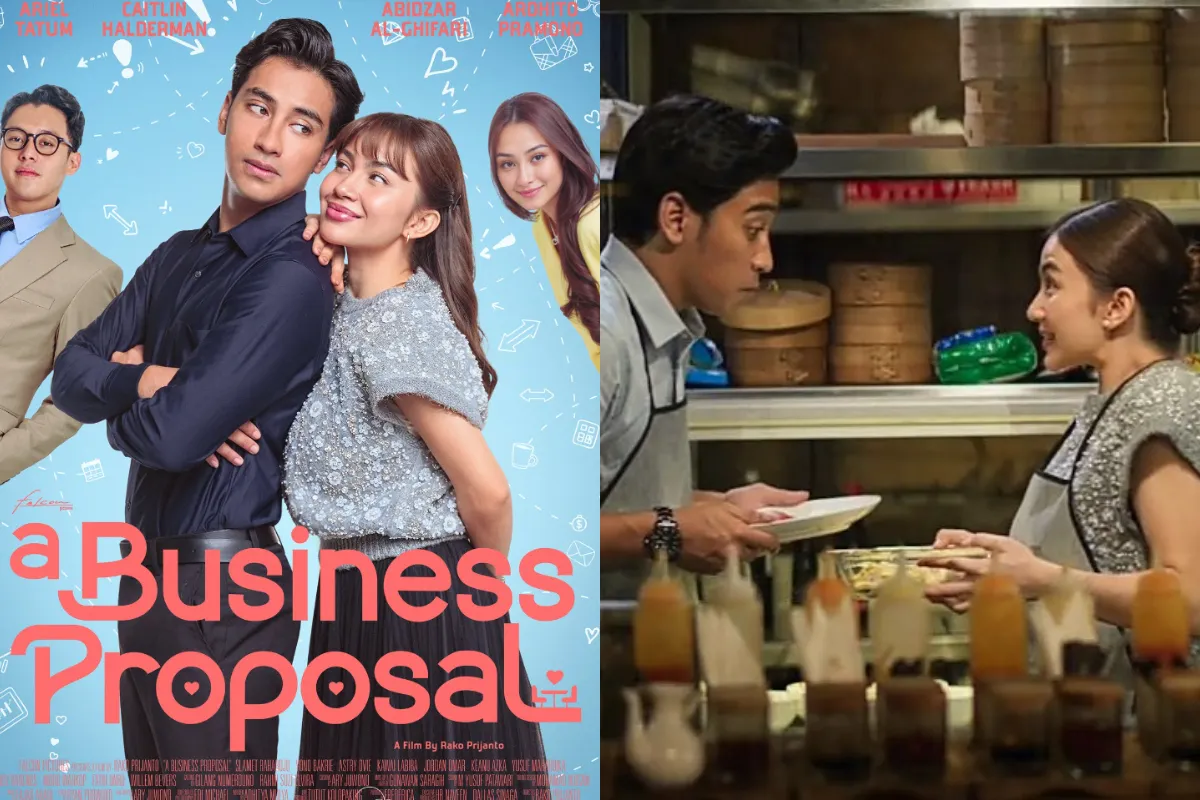 A Business Proposal, film Indonesia, Ariel Tatum, Caitlin Halderman, Abidzar Al-Ghifari, Ardhito Pramono, Indro Warkop, Rako Prijanto, drama romantis, film terbaru, trailer film, kisah cinta, konflik keluarga, remake drama Korea, sinema Indonesia, film 2025.