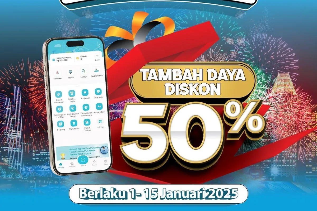 diskon tambah daya, biaya tambah daya, tambah daya listrik, cara klaim diskon, biaya listrik 2025, diskon listrik 50 persen, harga tambah daya, promo PLN 2025, diskon daya listrik, tambah daya murah, cara tambah daya, biaya diskon listrik