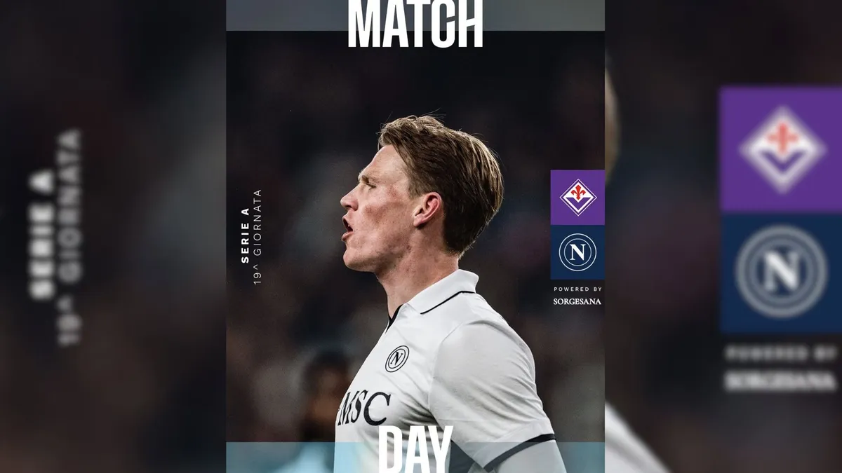 Fiorentina vs Napoli, Serie A Italia, Artemio Franchi, Fiorentina Juventus, Napoli kemenangan, Antonio Conte, klasemen Serie A, live streaming Vidio, pekan ke-19, 5 Januari 2025, Fiorentina imbang, Napoli posisi kedua, laga seru, pertandingan Serie A