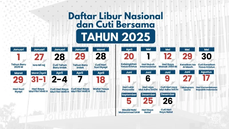 Kalender 2025, Libur Januari 2025, Tanggal Merah 2025, Cuti Bersama 2025, Libur Panjang 2025, Kalender lengkap 2025, Kalender Januari, Libur Nasional
