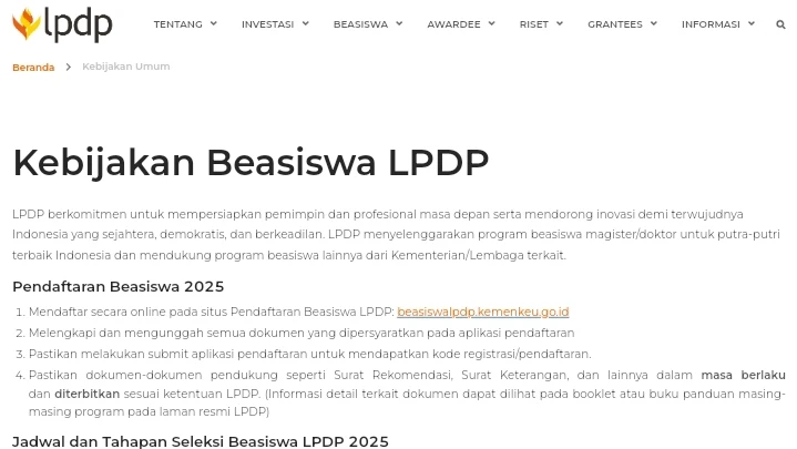 beasiswa LPDP, cara daftar LPDP, LPDP 2025, syarat LPDP, jadwal LPDP, pendaftaran beasiswa, LPDP tahap 1, dokumen LPDP, situs LPDP, pendidikan gratis, pendaftaran beasiswa lpdp