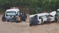 sopir ambulans, aksi heroik, banjir bandang, warga menolong, mobil terjebak, Sungai Nefopal, viral Kupang, ambulans mati, pasien kritis, perjuangan warga, video viral, bantuan warga, nekat terobos, akses jalan, bencana alam.