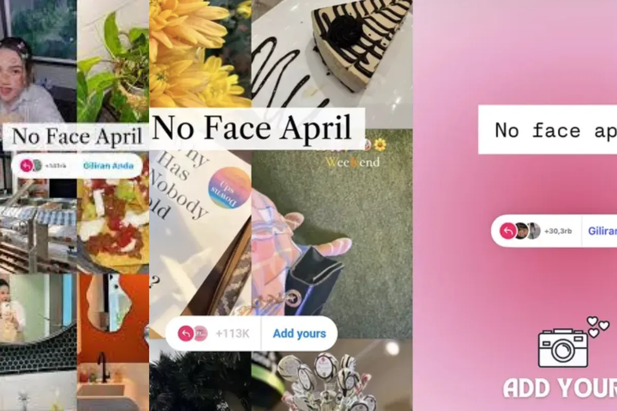 No Face April, tren Instagram, foto tanpa wajah, estetika foto, tren viral, kreativitas media sosial, foto bulan April, tradisi Instagram.