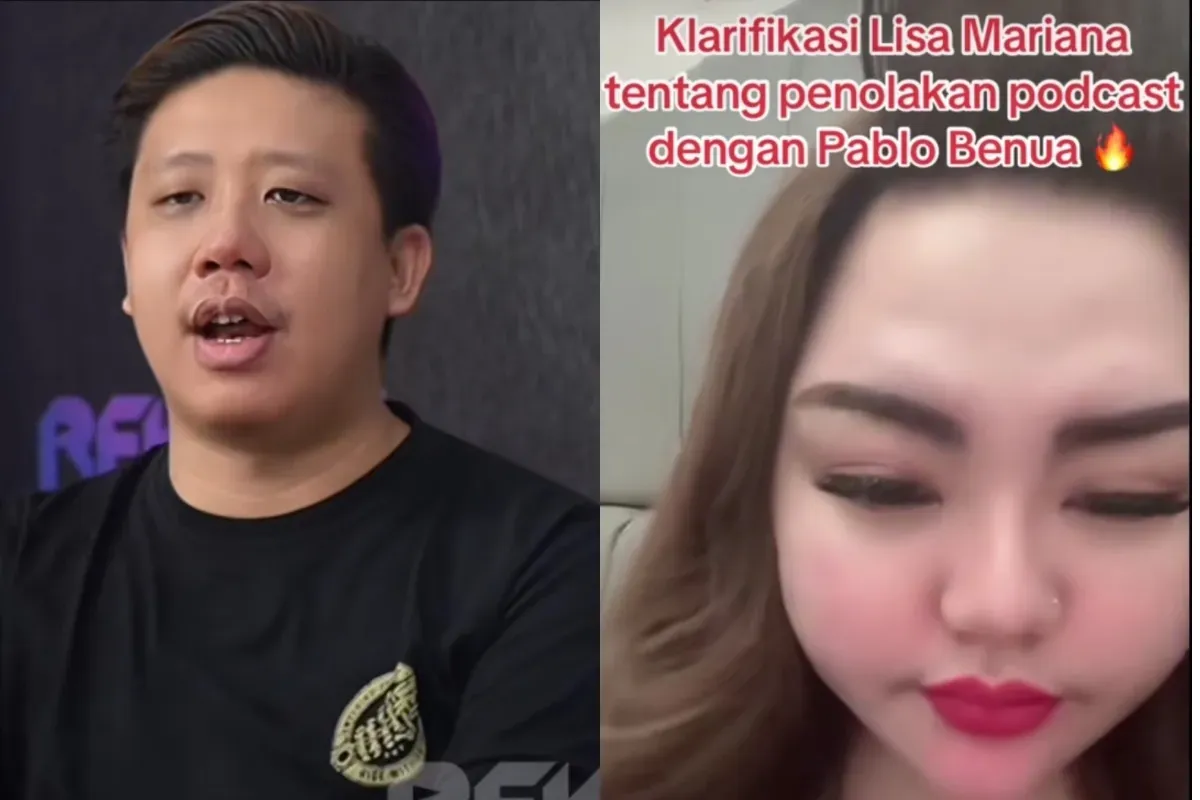 Pablo Benua, Lisa Mariana, tarif podcast, fee tinggi, Rp150 juta, klarifikasi Lisa, Ayu Aulia, podcast Reyben Entertainment, isu perselingkuhan, permintaan fee, TikTok.