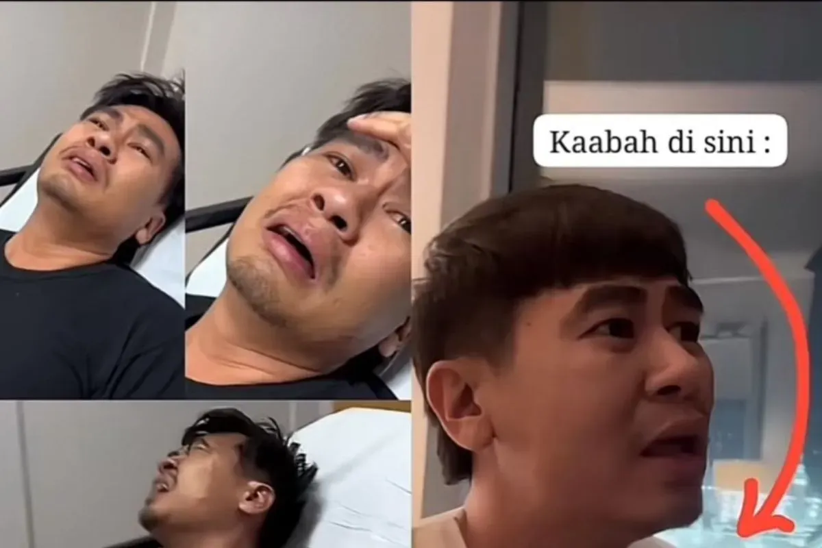 Arif Muhammad, Mak Beti, video umrah, bercanda soal kiblat, sakit parah, viral, Ka'bah, petunjuk arah kiblat, netizen, bercanda di tempat suci.