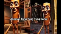 Tung Tung Sahur, karakter viral, meme TikTok, anomali AI, manusia kayu, viral Ramadan, Gen Alpha, tradisi sahur, tren absurd, konten kocak