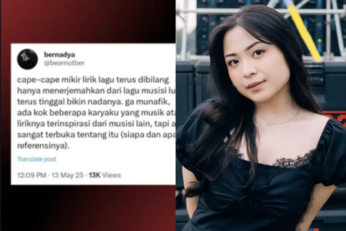 Bernadya, plagiarisme, inspirasi musik, Olivia Rodrigo, Taylor Swift, lirik lagu, kontroversi musik, penulisan kolase, warganet, klarifikasi