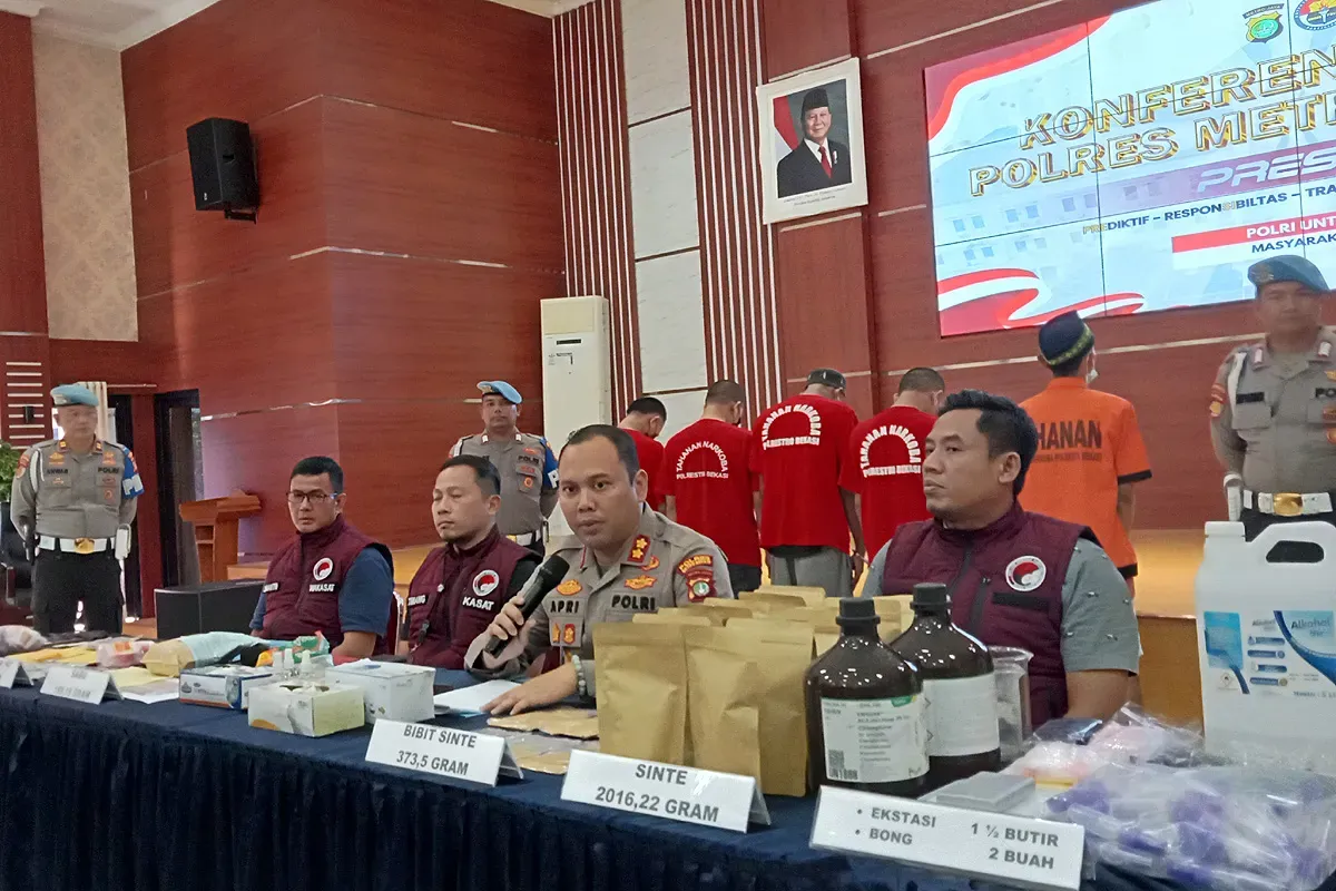 pengedar narkoba, tembakau sintetis, obat daftar G, sabu Bekasi, kasus narkoba, jualan lewat IG