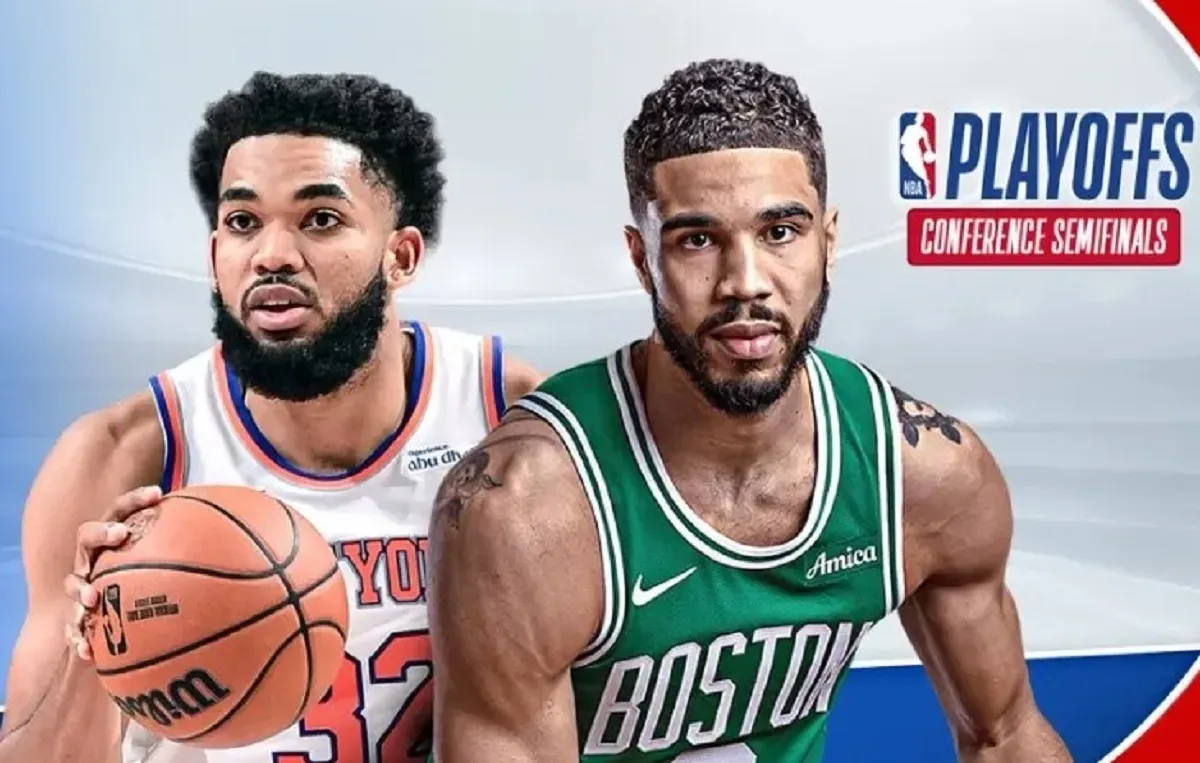 streaming-new-york-knicks-vs-boston-celtics NBA 2025, New York Knicks, Boston Celtics, Jayson Tatum cedera, Madison Square Garden, Game 5 NBA, streaming NBA, semifinal wilayah Timur, best of seven, playoff NBA.