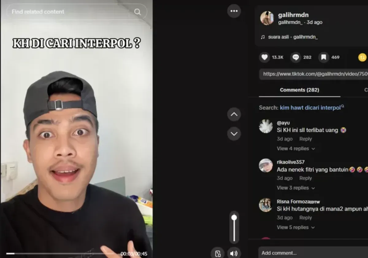 1748851315926-cuplikanlayar2025-06-02150044 Kim Hawt kabur, utang ratusan juta, drama TikTok viral, Galih Ramadhan tudingan, interpol cari KH, baju oranye tahanan, klarifikasi belum ada