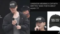 topi kontroversial jungkook, bts festa 2025, make tokyo great again, klarifikasi jungkook weverse, frasa politis sensitif, viral di tiktok, respon netizen korea, jungkook minta maaf, sejarah anti korea, simbol publik figur