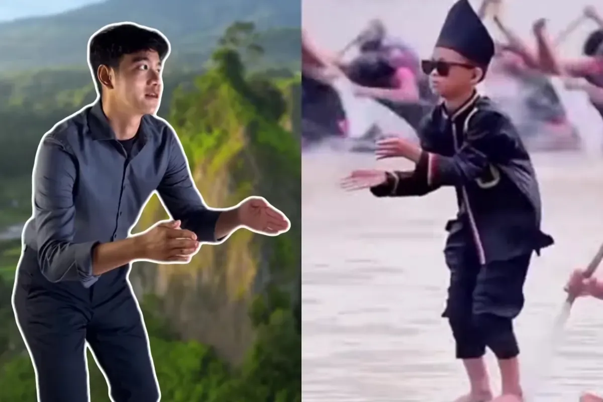 aura farming viral, joget pacu jalur, Gibran aura farming, tren TikTok Indonesia, budaya digital Indonesia, Dika penari Riau, Gibran joget viral, diplomasi budaya online, tren aura farming Gibran, pacu jalur Riau