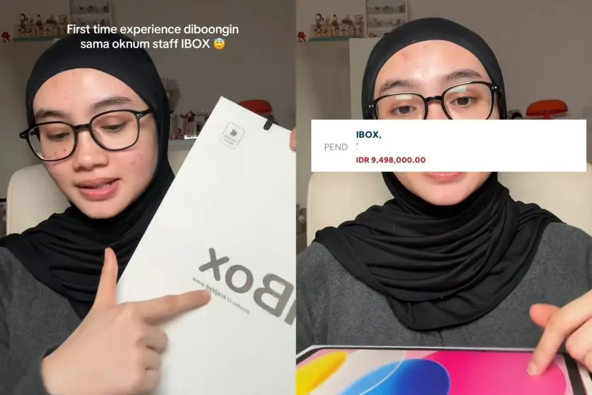 kasus iBox viral, powerbank masuk tagihan, iPad pink 256GB, pengalaman belanja Nashya, TikTok iBox Nashya, keluhan toko Apple, pelayanan buruk iBox