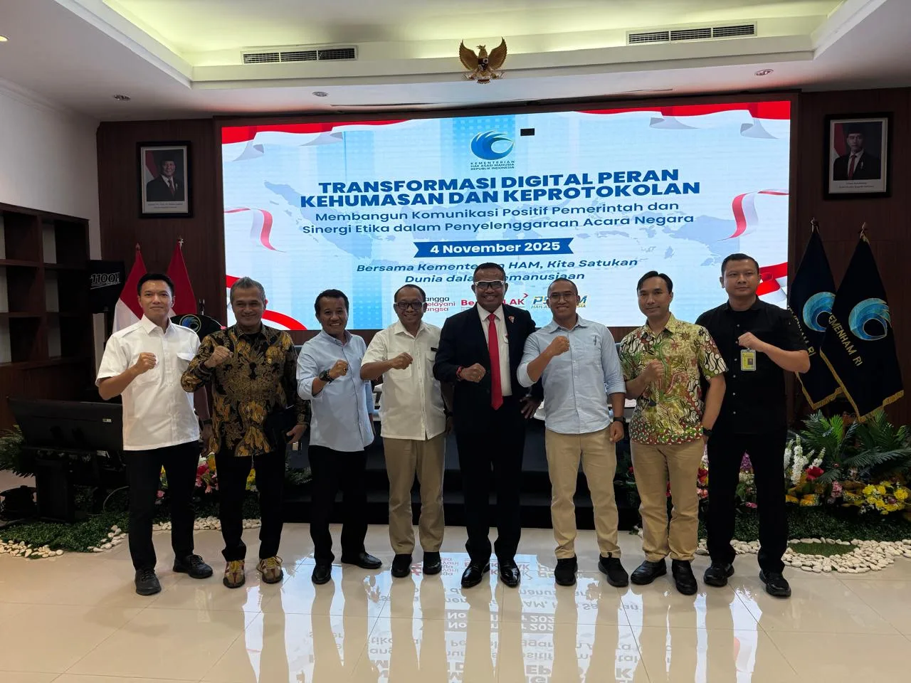 Denwalsus Menhan, humas, keprotokolan KemenHAM, Letkol G. Borlak, pengamanan VIP, protokoler, seminar transformasi digital