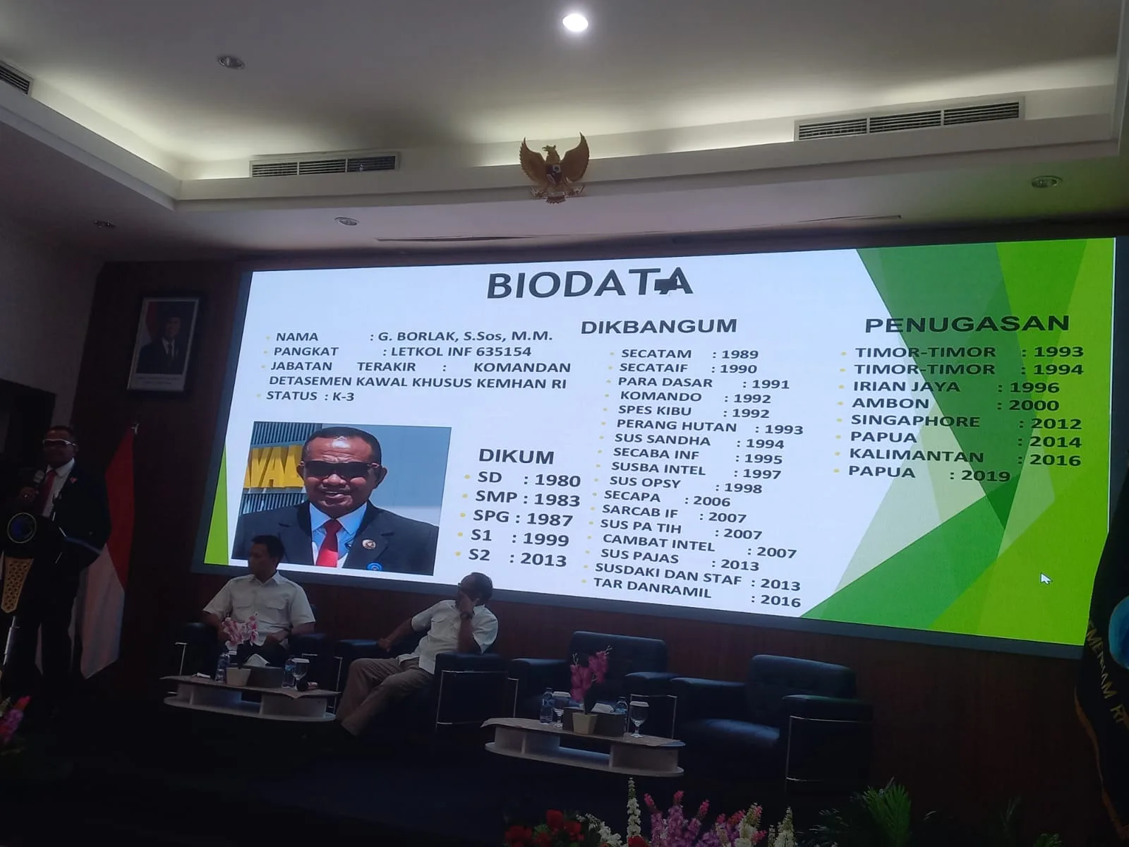Denwalsus Menhan, humas, keprotokolan KemenHAM, Letkol G. Borlak, pengamanan VIP, protokoler, seminar transformasi digital