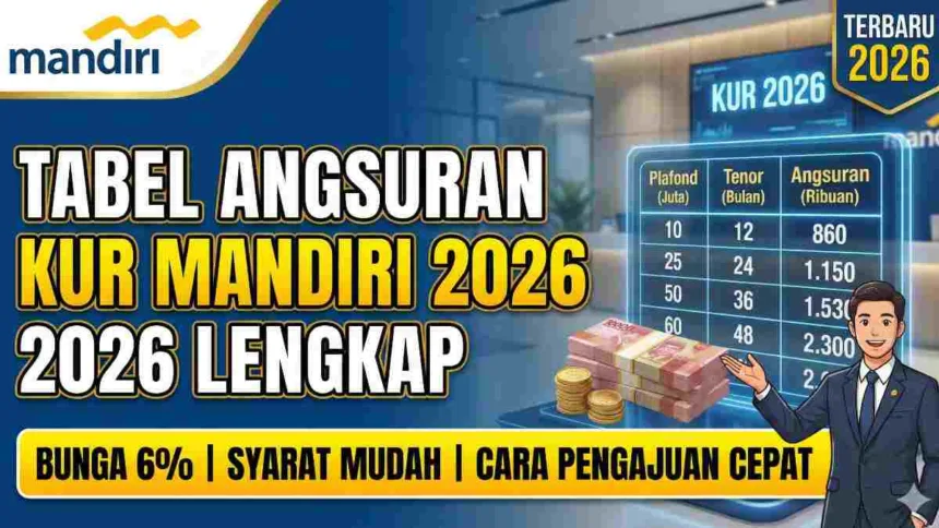 2026, Ajukan, cara, Cicilan, KUR, Mandiri, Offline, Online, Pinjaman, Rincian, Rp70 Juta