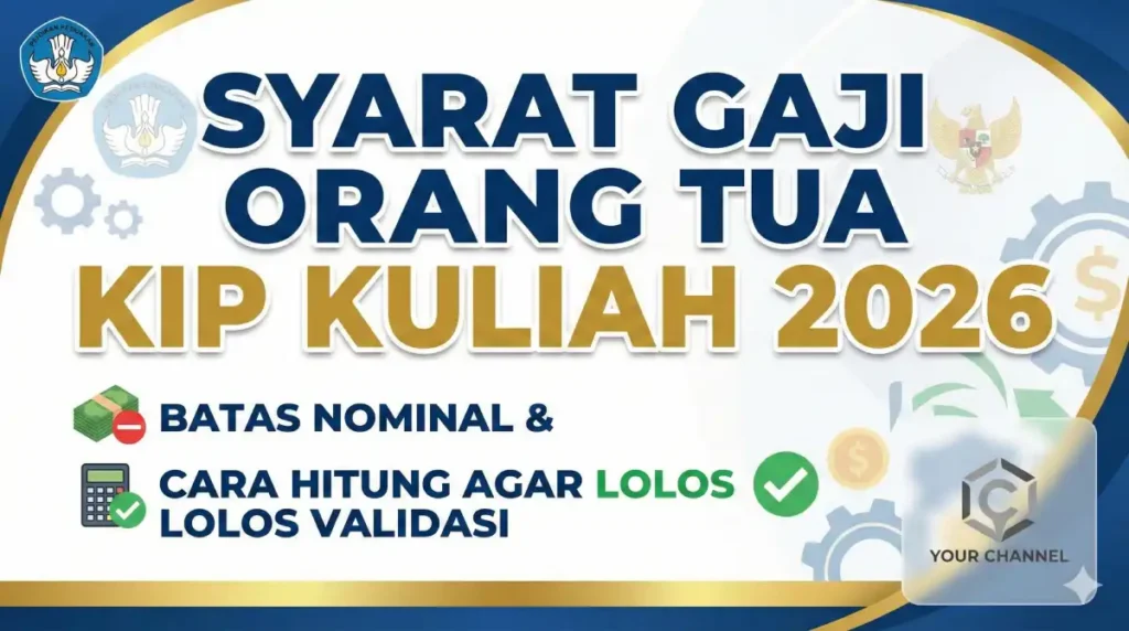 Syarat-Gaji-Orang-Tua-KIP-Kuliah-2026-Batas-Nominal-Cara-Hitung-Agar-Lolos-Validasi-1024x572 2026, Anak, bansos, bantuan, cair, cara, cek, Dana, Gaji, jalur, Kemdikbud, KIP, Kuliah, Login, Mandiri, orang tua, panduan, PIP, pip.dikdasmen.go.id, Sekolah, Tahap