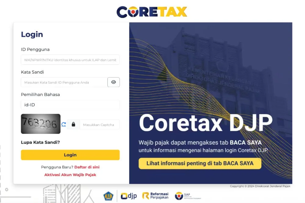 bayar, Coretax, DJP, faktur, impor, invoice, Lapor, Monitoring, NITKU, NPWP, Online, pajak, SPT, tax, XML