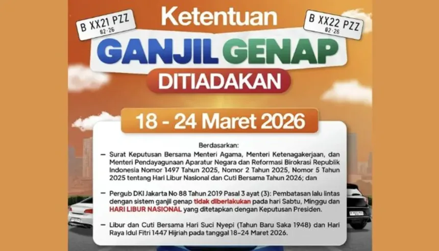 2026, Ganjil, Genap, Jakarta, lebaran, Libur, Nyepi, Tanggal
