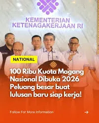 2026, Gaji, Kementerian, Kemnaker, ketenagakerjaan, Kuota, Magang, nasional, program