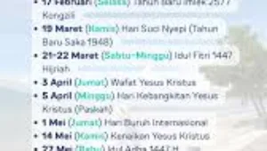 2026, bersama, cuti, Hari, Kalender, Libur, long weekend, resmi