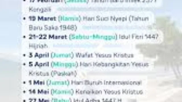 2026, bersama, cuti, Hari, Kalender, Libur, long weekend, resmi