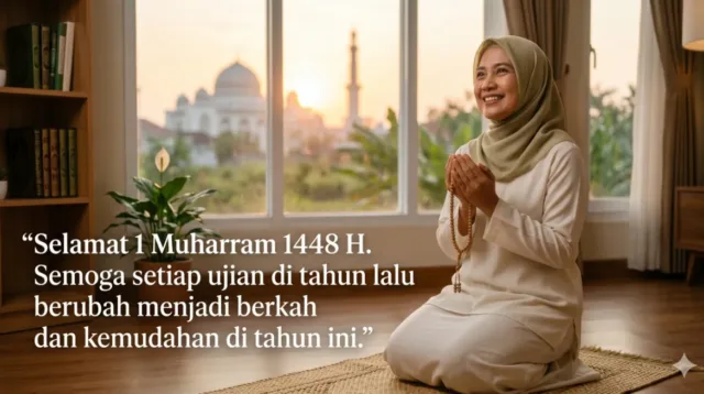 1 Muharram, 1448 H, Baru, Doa, Hijrah, Islam, Kumpulan, Positif, Tahun, Ucapan, Vibes
