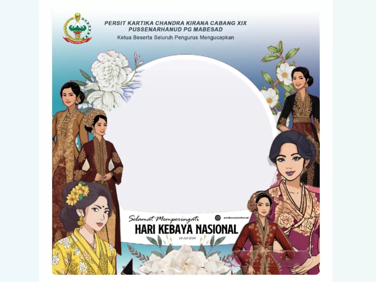 2026 Gratis, Desain, Estetik, Facebook, Hari, IG, Kebaya, link, nasional, TikTok, Twibbon, wa