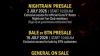 df 2026, band, Guns N' Roses, harga tiket, jadwal, Jakarta, rock, Tiket, War