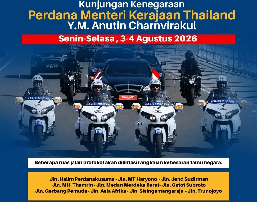 1785716225752652_f34d432d17_berita_pusat-pemberitaan daftar, Dialihkan, Jakarta, jalan, Kunjungan, Lalu Lintas, PM Thailand, Rekayasa, Simak