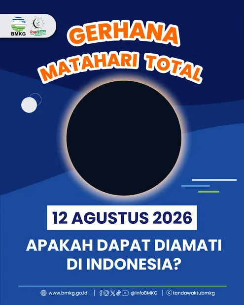 gw 12 Agustus 2026, alam, daftar, fenomena, gerhana, GMT, Indonesia, jadwal, Matahari, Total