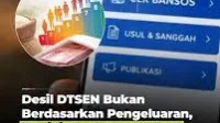 cara, desil, DTSEN, Keluarga, kesejahteraan, Penentu, Peringkat