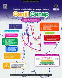 Berlaku, daftar, Ganjil, Genap, jadwal, Jakarta, jalan, Ruas, Titik