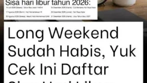 2026, daftar, Desember, Kalender, Libur, long weekend, September, Sisa
