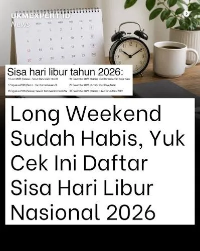 2026, daftar, Desember, Kalender, Libur, long weekend, September, Sisa