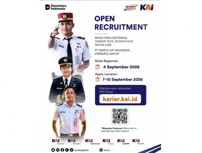 2026, cara, daftar, DIBUKA, Formasi, KAI, loker, Lulusan, resmi, S1, September, SMA, syarat