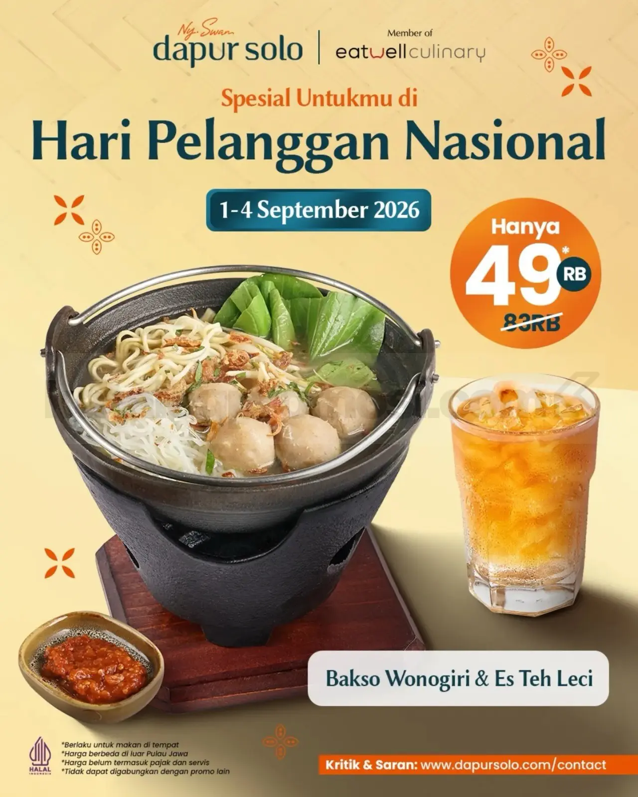 dap.jpeg 2026, banjir, Buy 1 Get 1, Hari, Kuliner, Menu, nasional, Pelanggan, Promo